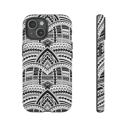 Tatoeage: telefoonhoesje met tribalpatroon voor iPhone, Samsung Galaxy en Google Pixel