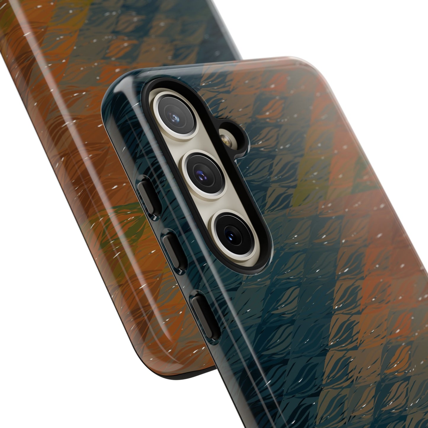 BRUE: Brown + Blue Geometric case for iPhone, Galaxy and Pixel