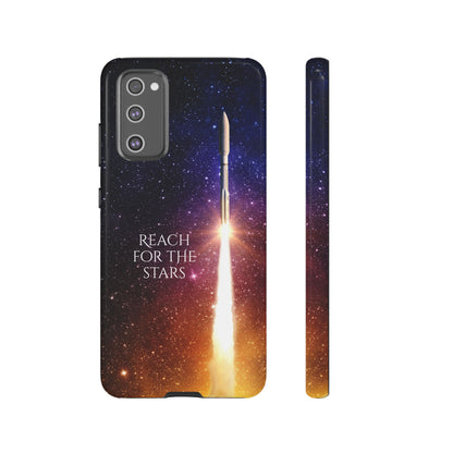 Reach for the Stars: Rocket-illustrated phone case for iPhone, Samsung Galaxy and Pixel devices