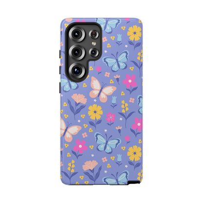 Lavender Butterflies: Tough Phone Case for iPhone, Samsung Galaxy and Google Pixel