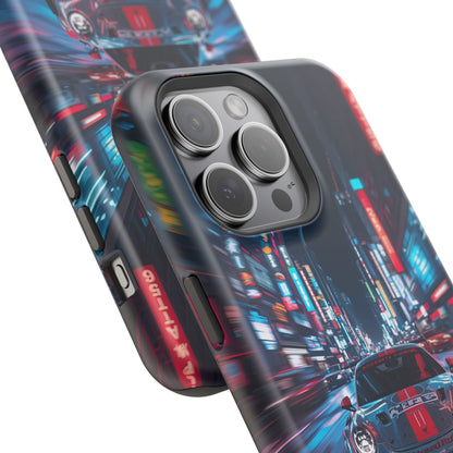 Urban Racer (MagSafe version): Neon Car Inspired iPhone Case for Men