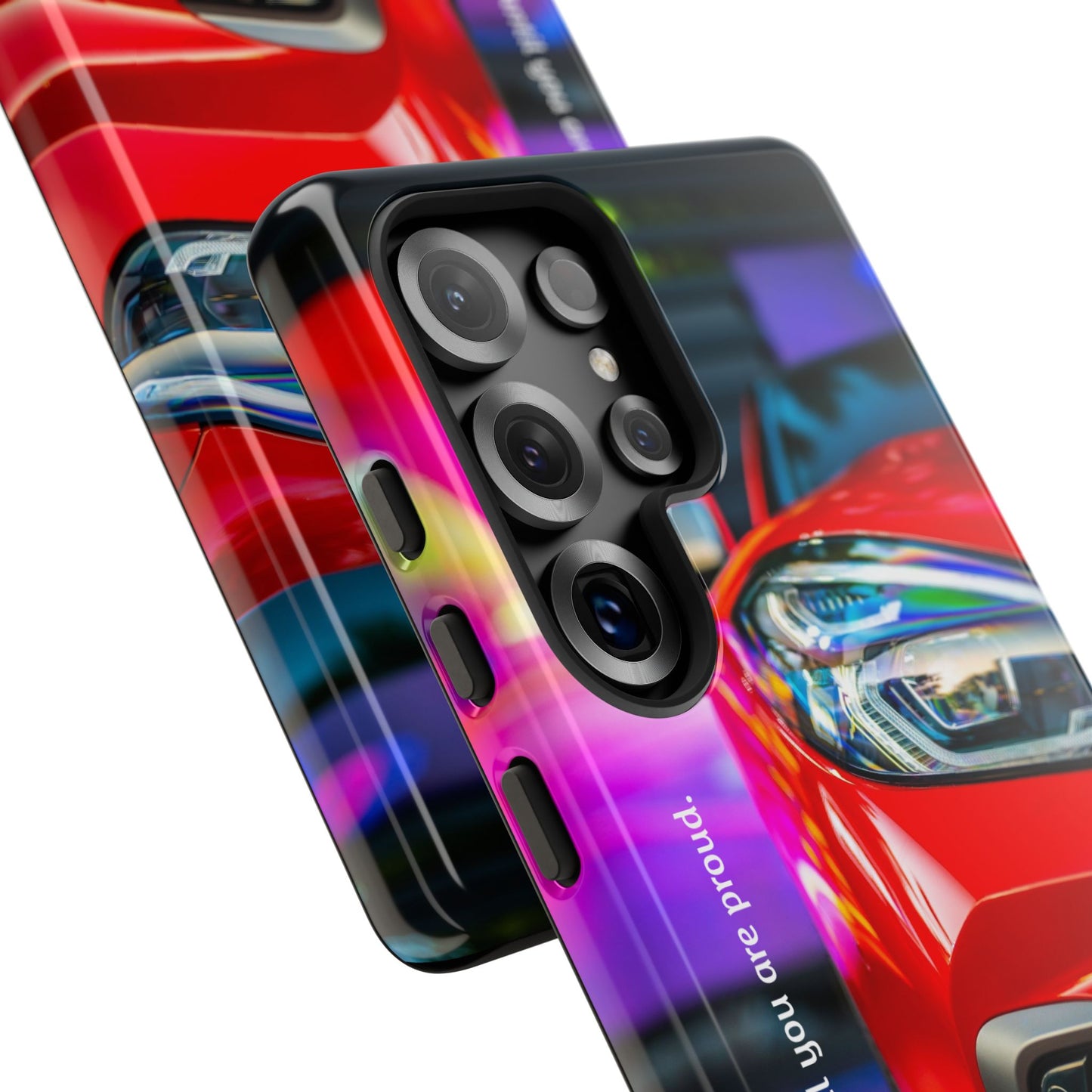 Don't Stop Until You Are Proud: Sports Car illustrated phone case for iPhone, Samsung Galaxy and Google Pixel