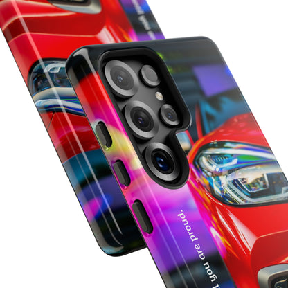 Don't Stop Until You Are Proud: Sports Car illustrated phone case for iPhone, Samsung Galaxy and Google Pixel