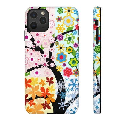 Four Seasons: Fall, Winter, Spring and Summer inspired phone case for iPhone, Samsung Galaxy and Google Pixel devices