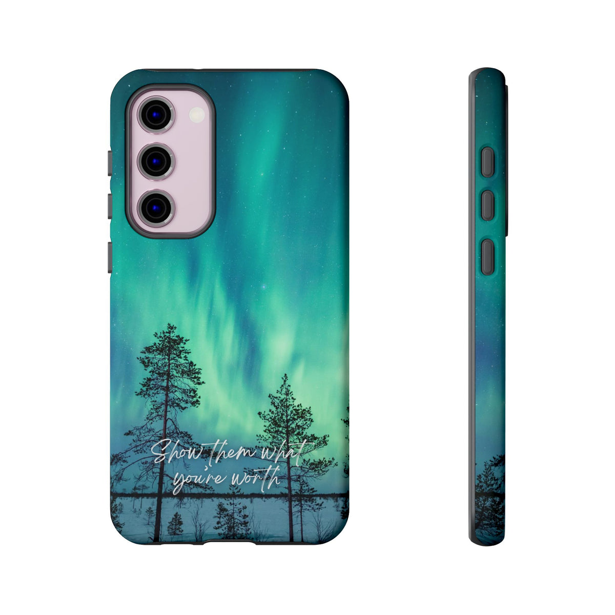Show Them What You're Worth: Aurora Borealis-Inspired phone case for iPhone, Samsung Galaxy and Pixel devices
