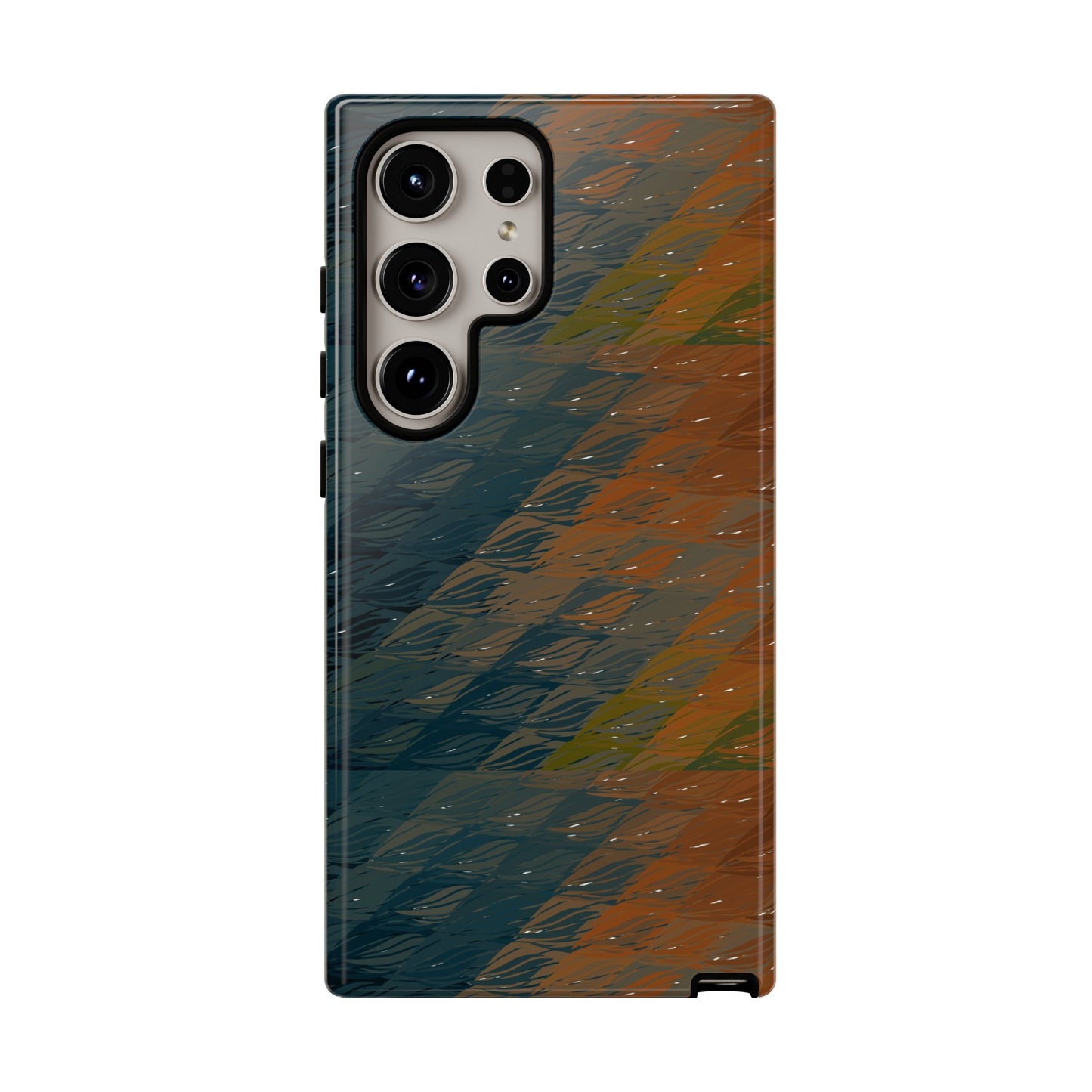 BRUE: Brown + Blue Geometric case for iPhone, Galaxy and Pixel