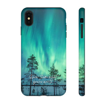 Show them what you're worth: Aurora borealis-inspired phone case for iPhone, Galaxy and Pixel devices