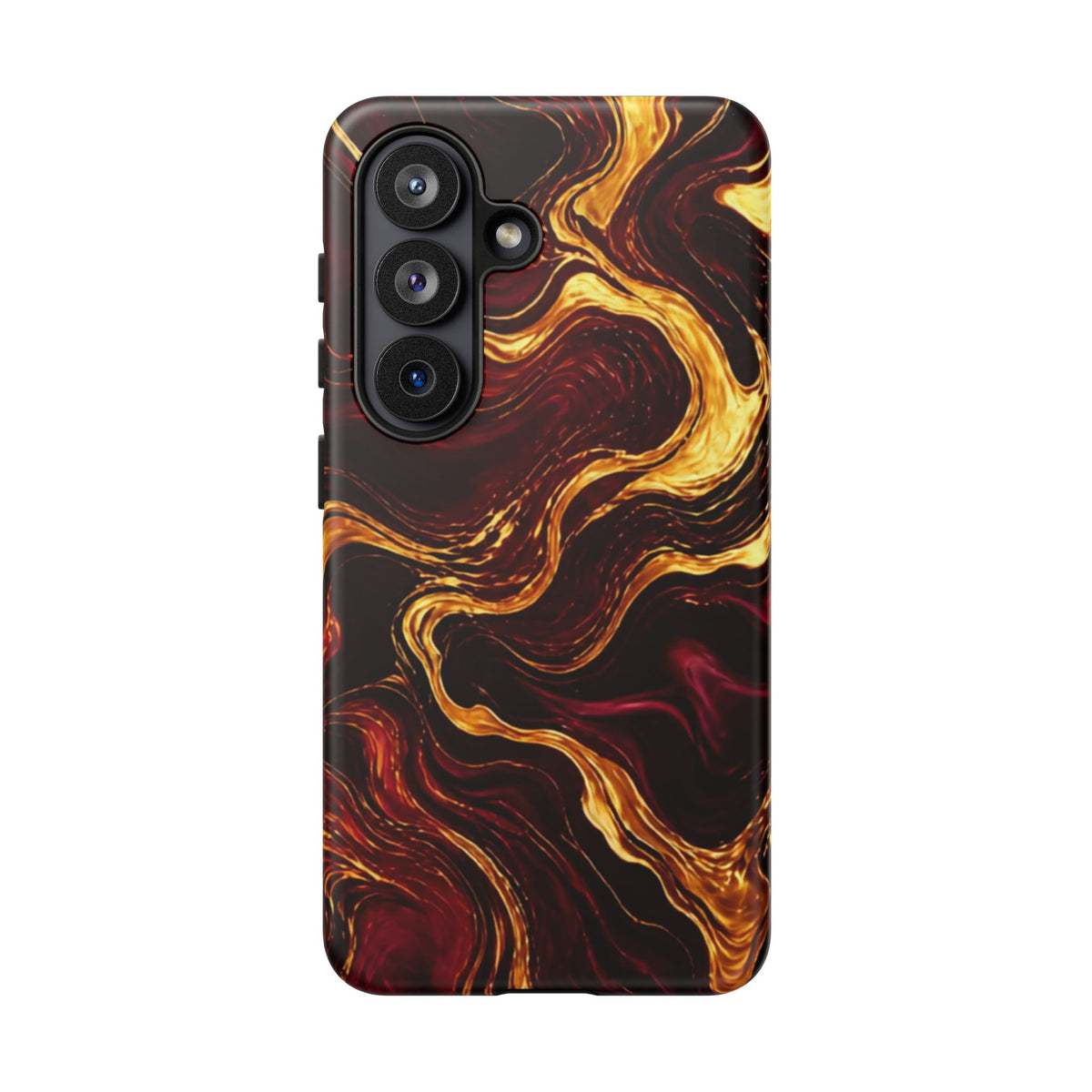 Molten Gold and Maroon Waves: Elegant Phone Case for iPhone, Samsung Galaxy and Google Pixel devices