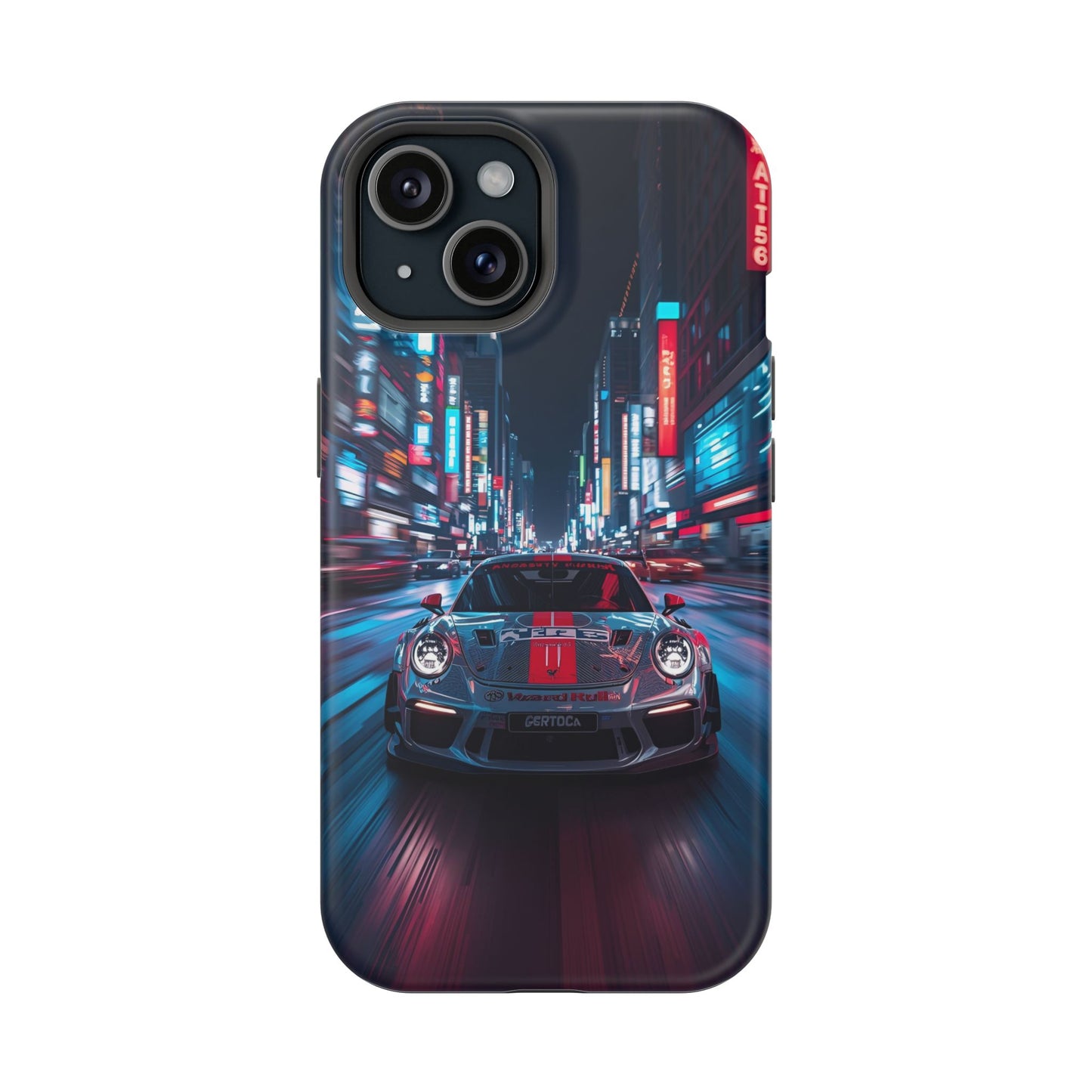 Urban Racer (MagSafe version): Neon Car Inspired iPhone Case for Men