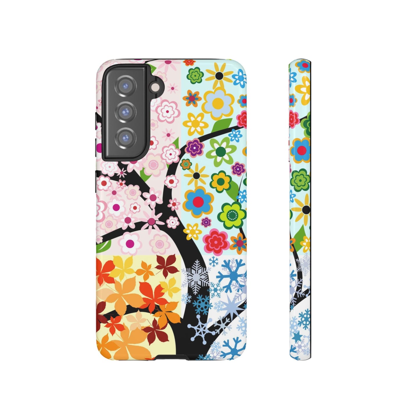 Four Seasons: Fall, Winter, Spring and Summer inspired phone case for iPhone, Samsung Galaxy and Google Pixel devices