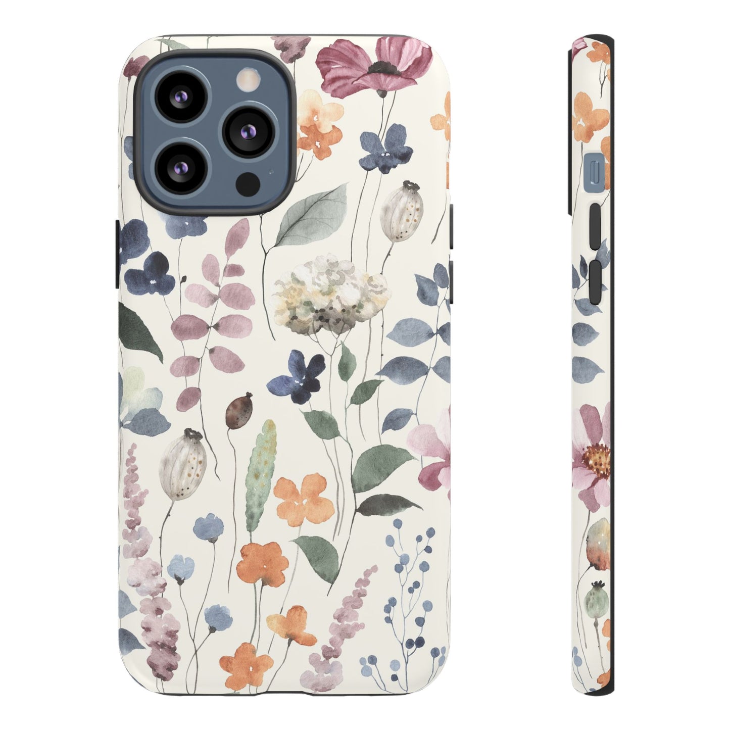 Floral prints phone case for iPhone, Samsung Galaxy and Pixel devices