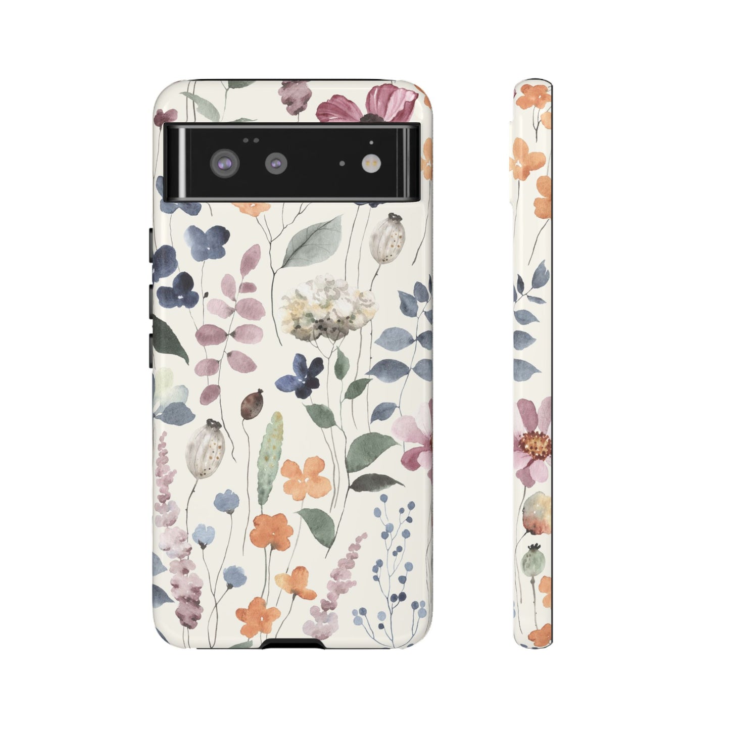 Floral prints phone case for iPhone, Samsung Galaxy and Pixel devices