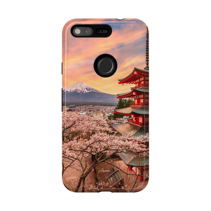 Cherry Blossoms Mt. Fuji phone case for iPhone, Galaxy and Pixel devices