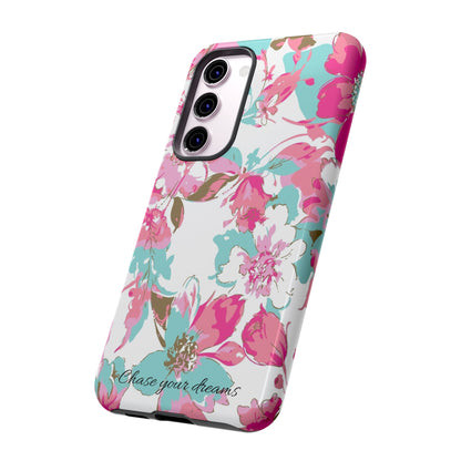 Chase your dreams: Artistic and elegant phone case for Apple iPhone, Samsung Galaxy and Pixel devices