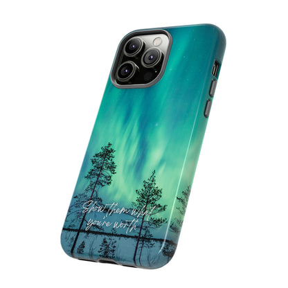 Show them what you're worth: Aurora borealis-inspired phone case for iPhone, Galaxy and Pixel devices