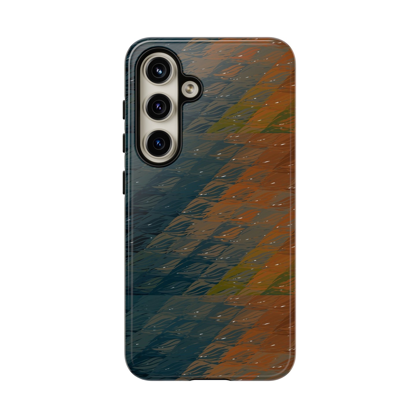 BRUE: Brown + Blue Geometric case for iPhone, Galaxy and Pixel