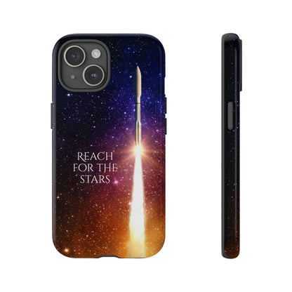 Reach for the stars: rocket illustrated phone case for iPhone, Samsung Galaxy and Pixel devices