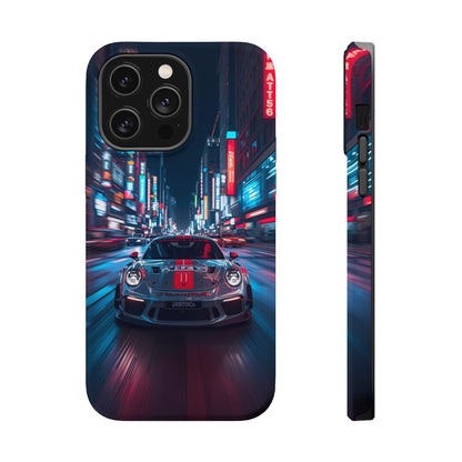 Urban Racer (MagSafe version): Neon Car Inspired iPhone Case for Men
