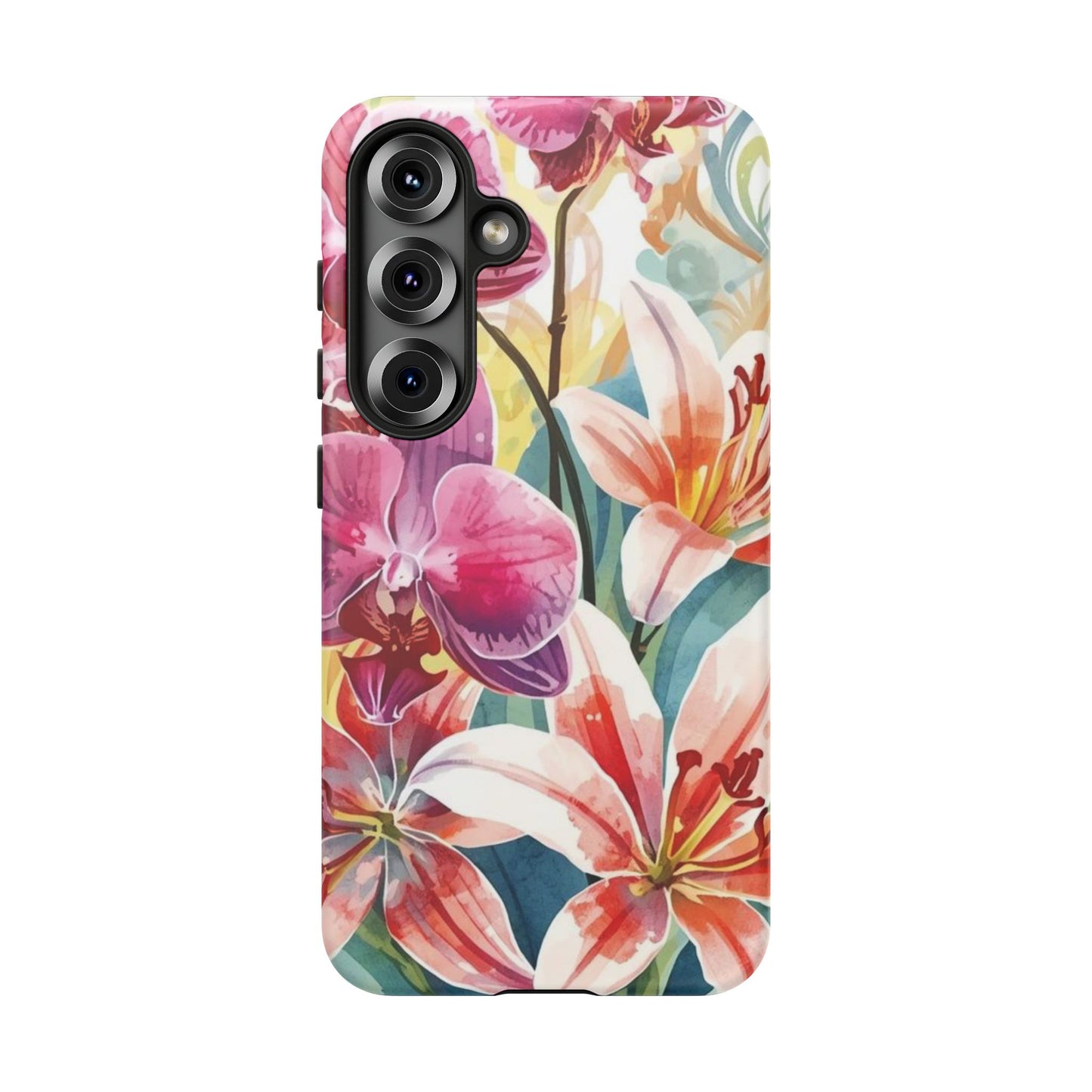 Hibiscus & Orchid Bloom Case: Floral Beauty for Your Samsung Galaxy S Series
