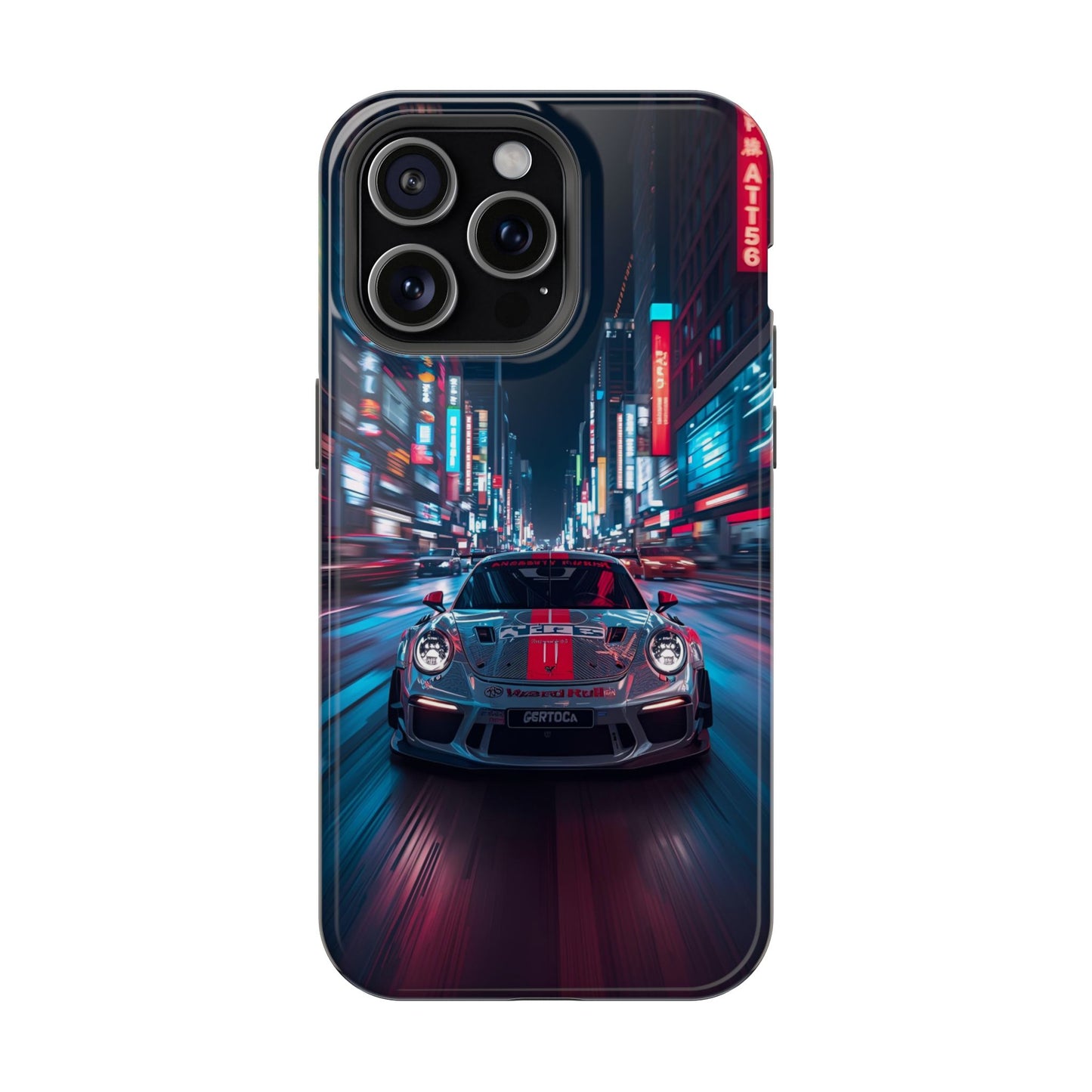 Urban Racer (MagSafe version): Neon Car Inspired iPhone Case for Men