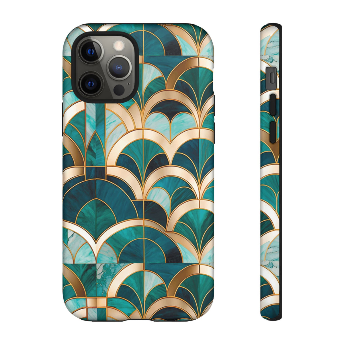Emerald Deco: Vintage Plush Phone Case for iPhone, Samsung Galaxy and Google Pixel devices