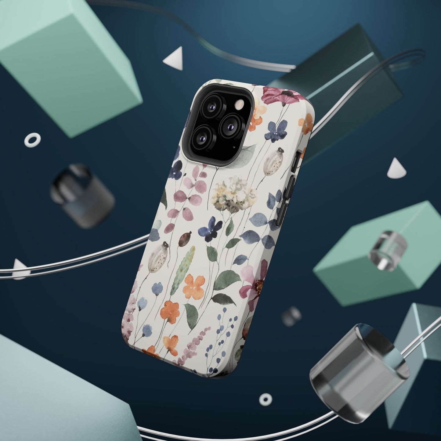 Floral prints phone case for iPhone (MagSafe version)