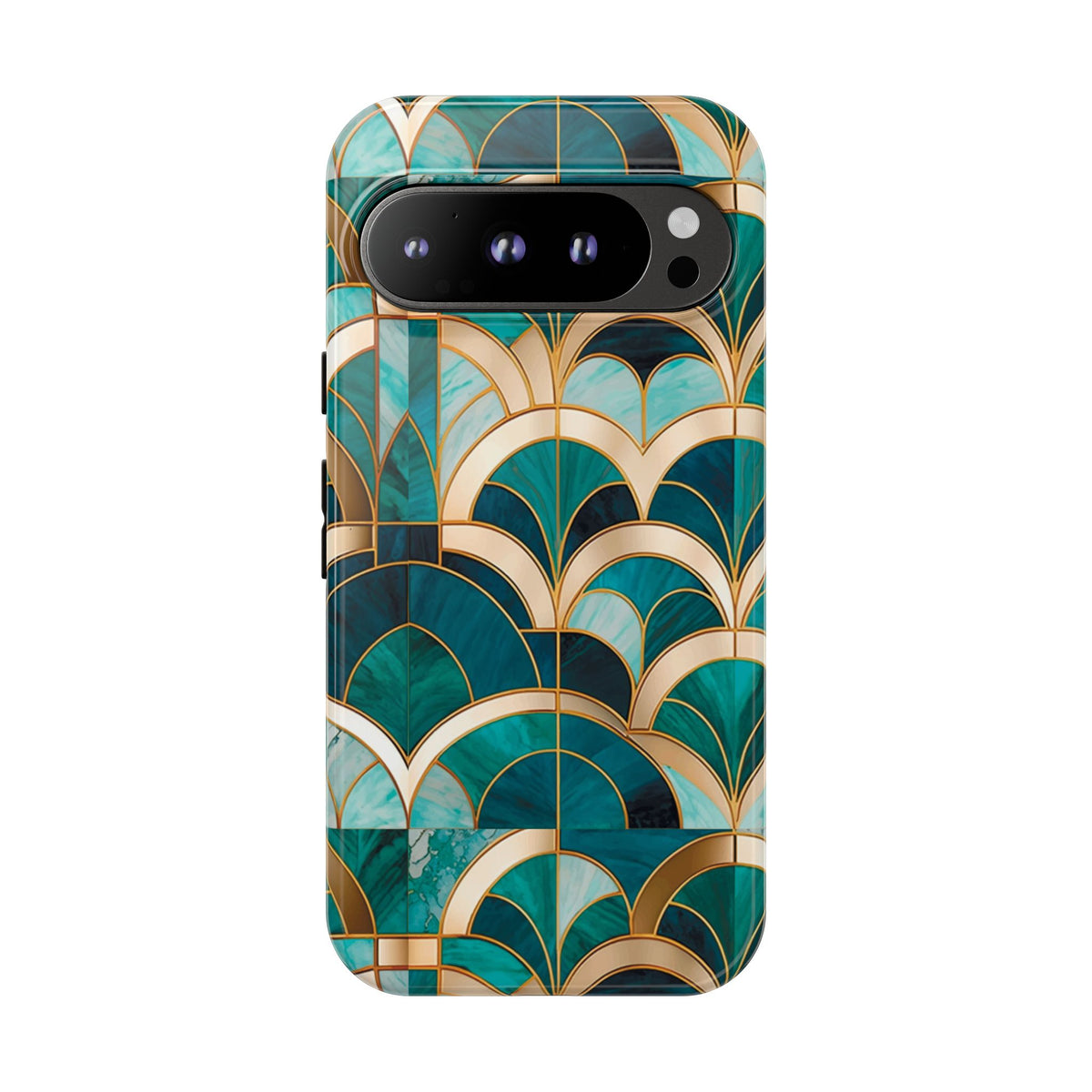 Emerald Deco: Vintage Plush Phone Case for iPhone, Samsung Galaxy and Google Pixel devices