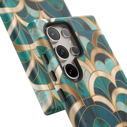 Emerald Deco: Vintage Plush Phone Case for iPhone, Samsung Galaxy and Google Pixel devices