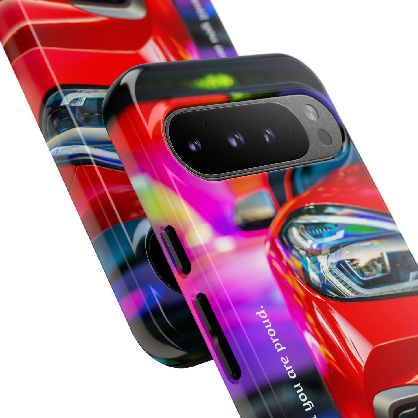 Don't Stop Until You Are Proud: Sports Car illustrated phone case for iPhone, Samsung Galaxy and Google Pixel