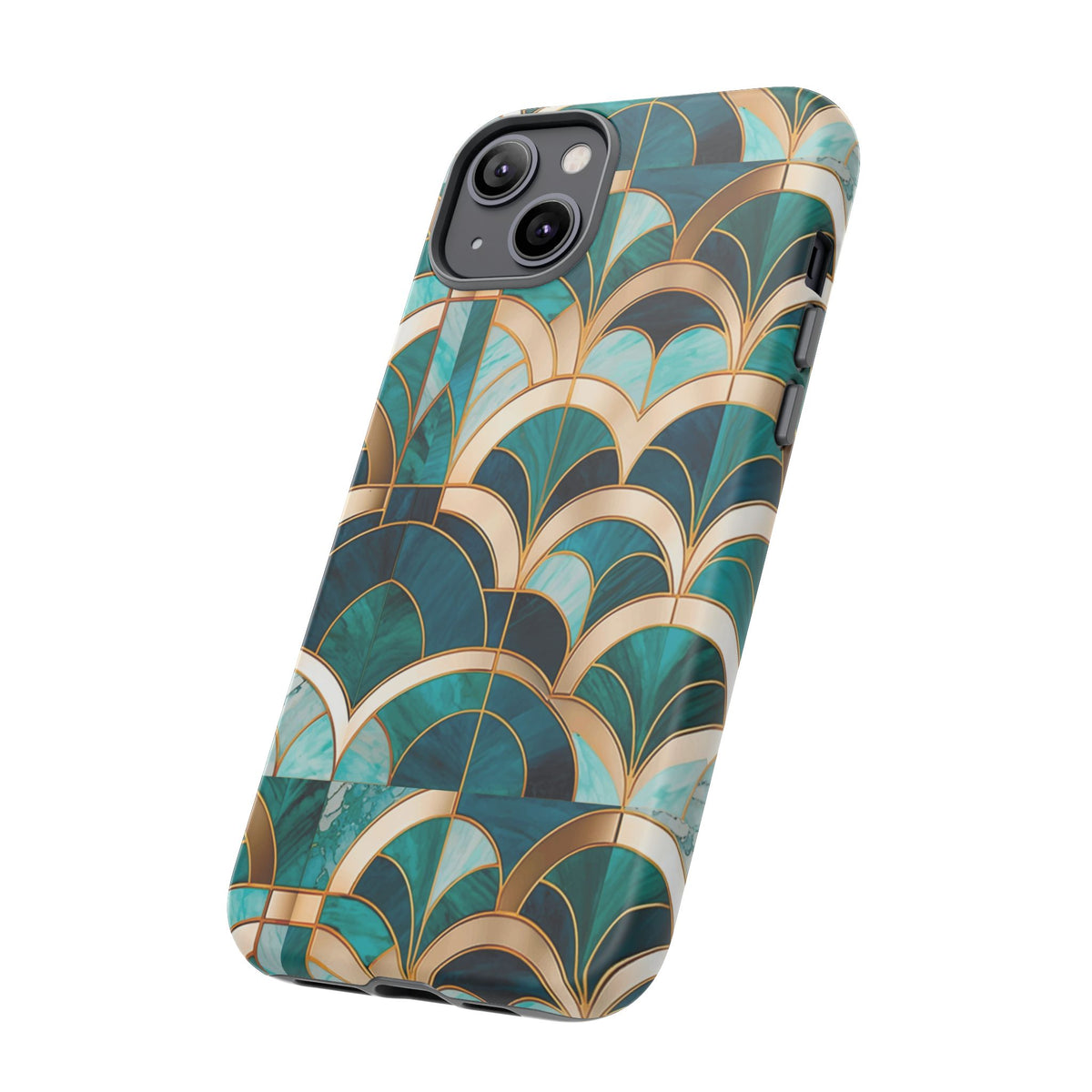 Emerald Deco: Vintage Plush Phone Case for iPhone, Samsung Galaxy and Google Pixel devices