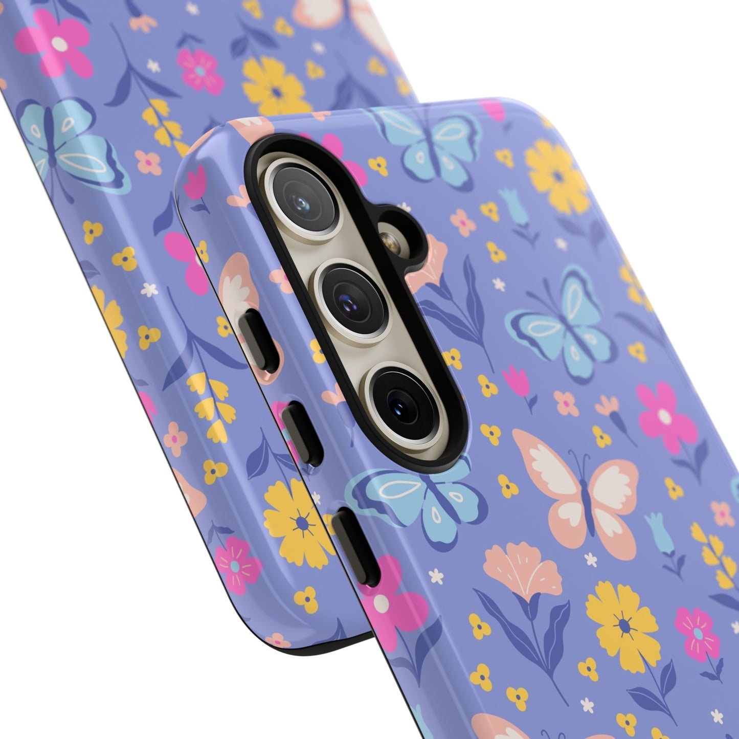 Lavender Butterflies: Tough Cases for iPhone, Samsung Galaxy and Google Pixel