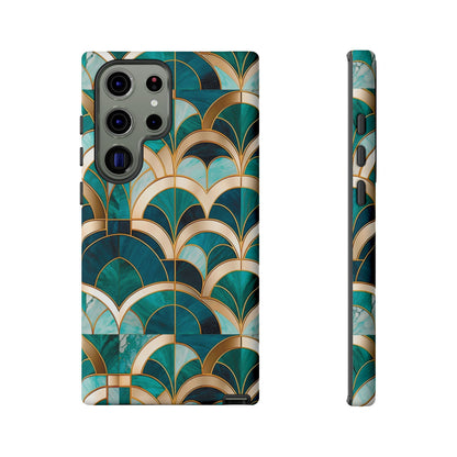 Emerald Deco: Vintage Plush Phone Case for iPhone, Samsung Galaxy and Google Pixel devices