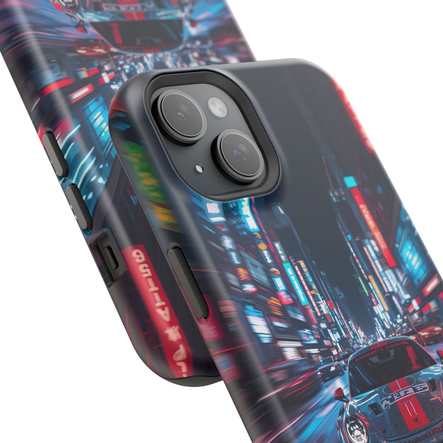 Urban Racer (MagSafe version): Neon Car Inspired iPhone Case for Men