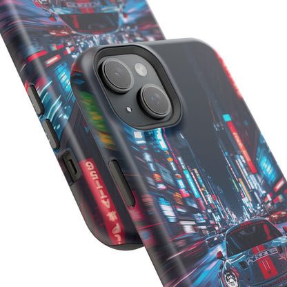 Urban Racer (MagSafe version): Neon Car Inspired iPhone Case for Men