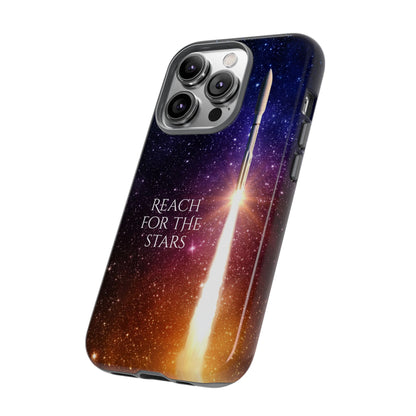 Reach for the Stars: Rocket-illustrated phone case for iPhone, Samsung Galaxy and Pixel devices