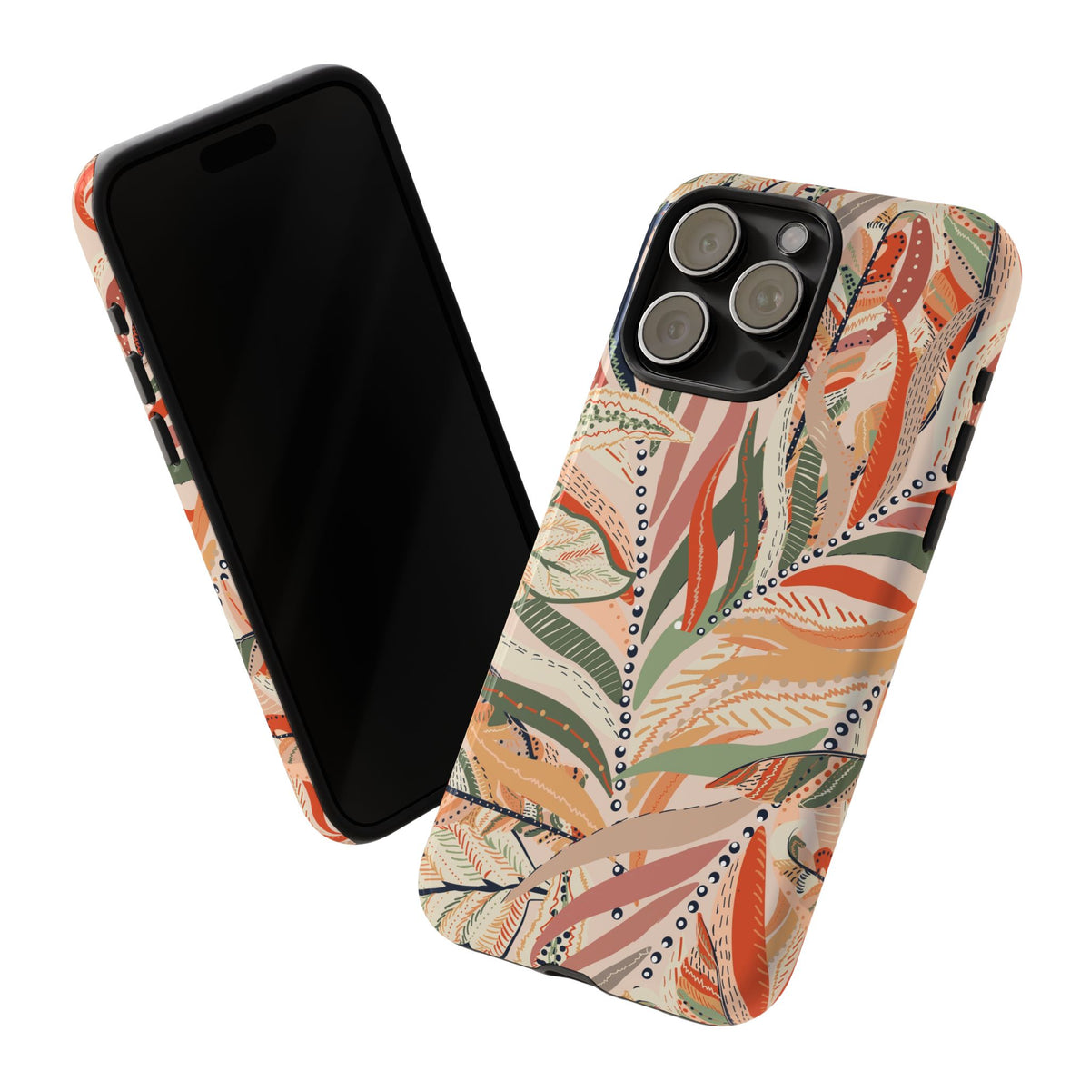 Terracotta Leaves Phone Case: Nature‑Inspired Art for iPhone, Samsung Galaxy and Google Pixel devices