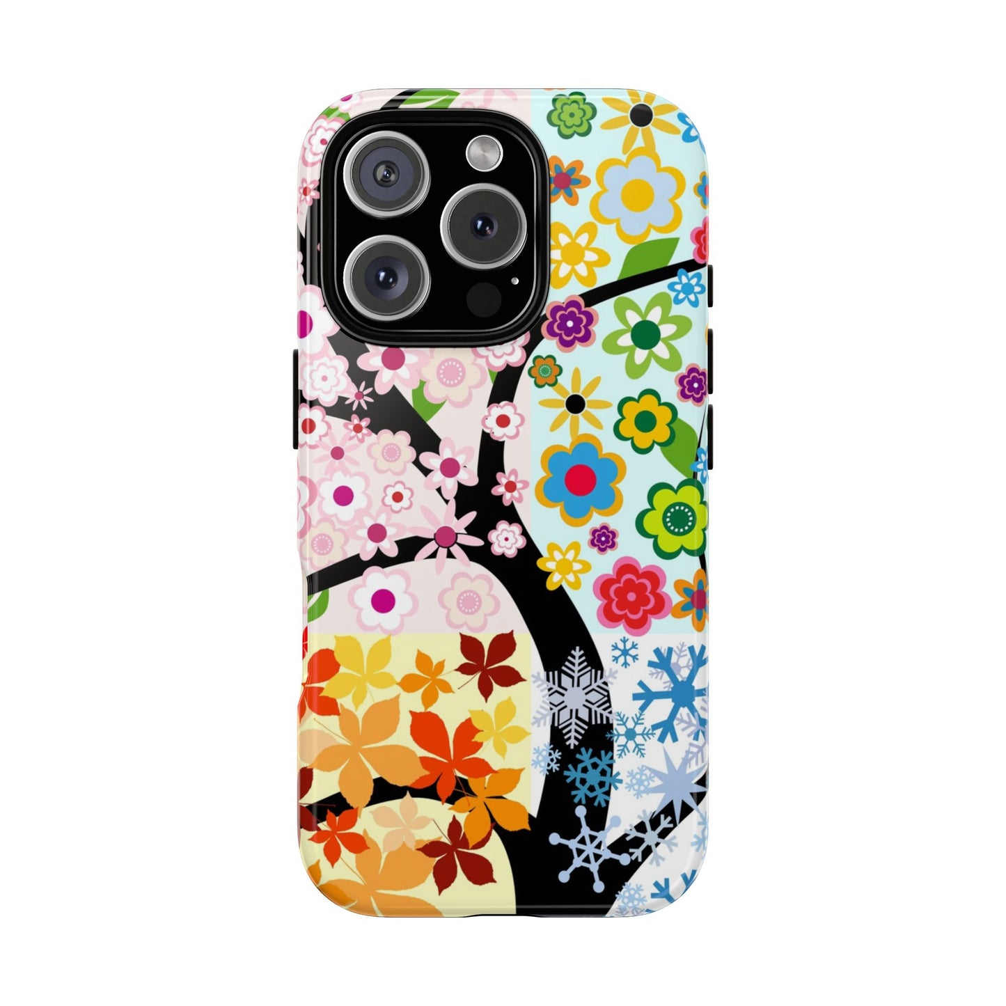 Four Seasons: Fall, Winter, Spring and Summer inspired phone case for iPhone, Samsung Galaxy and Google Pixel devices