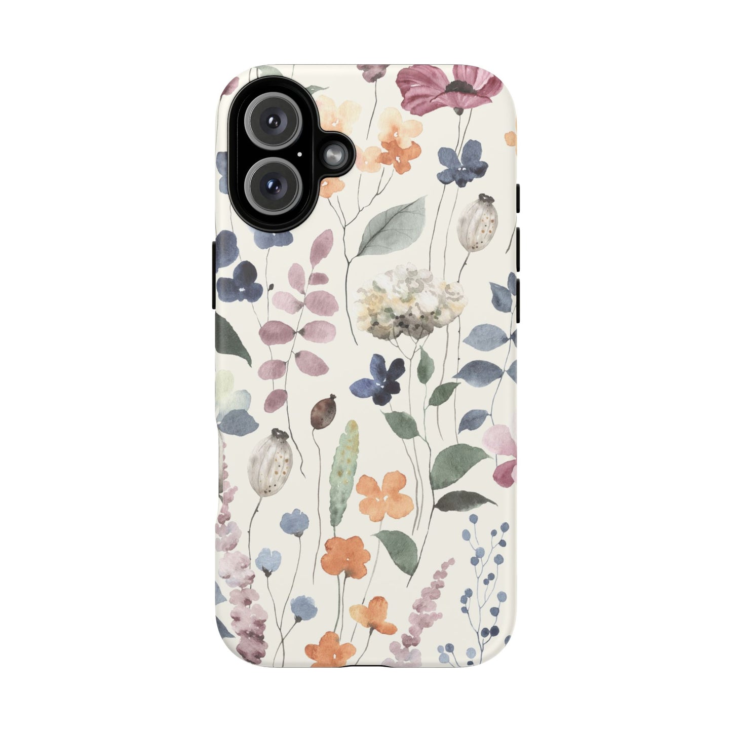 iPhone、Samsung Galaxy、Pixelデバイス用の花柄プリントの携帯ケース
