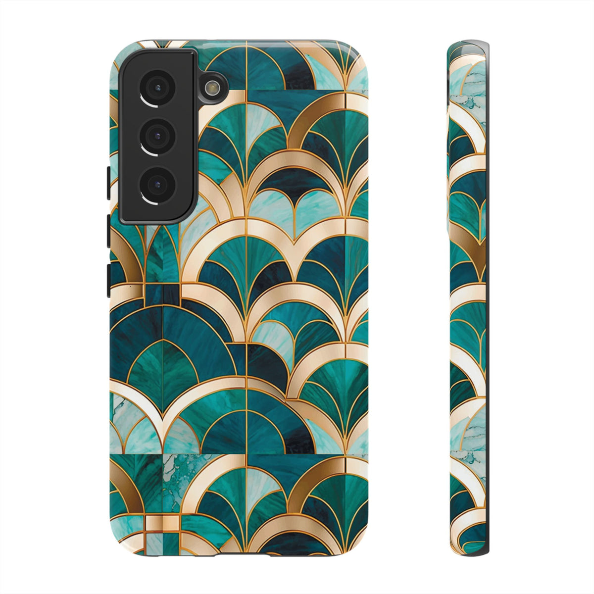 Emerald Deco: Vintage Plush Phone Case for iPhone, Samsung Galaxy and Google Pixel devices