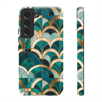 Emerald Deco: Vintage Plush Phone Case for iPhone, Samsung Galaxy and Google Pixel devices