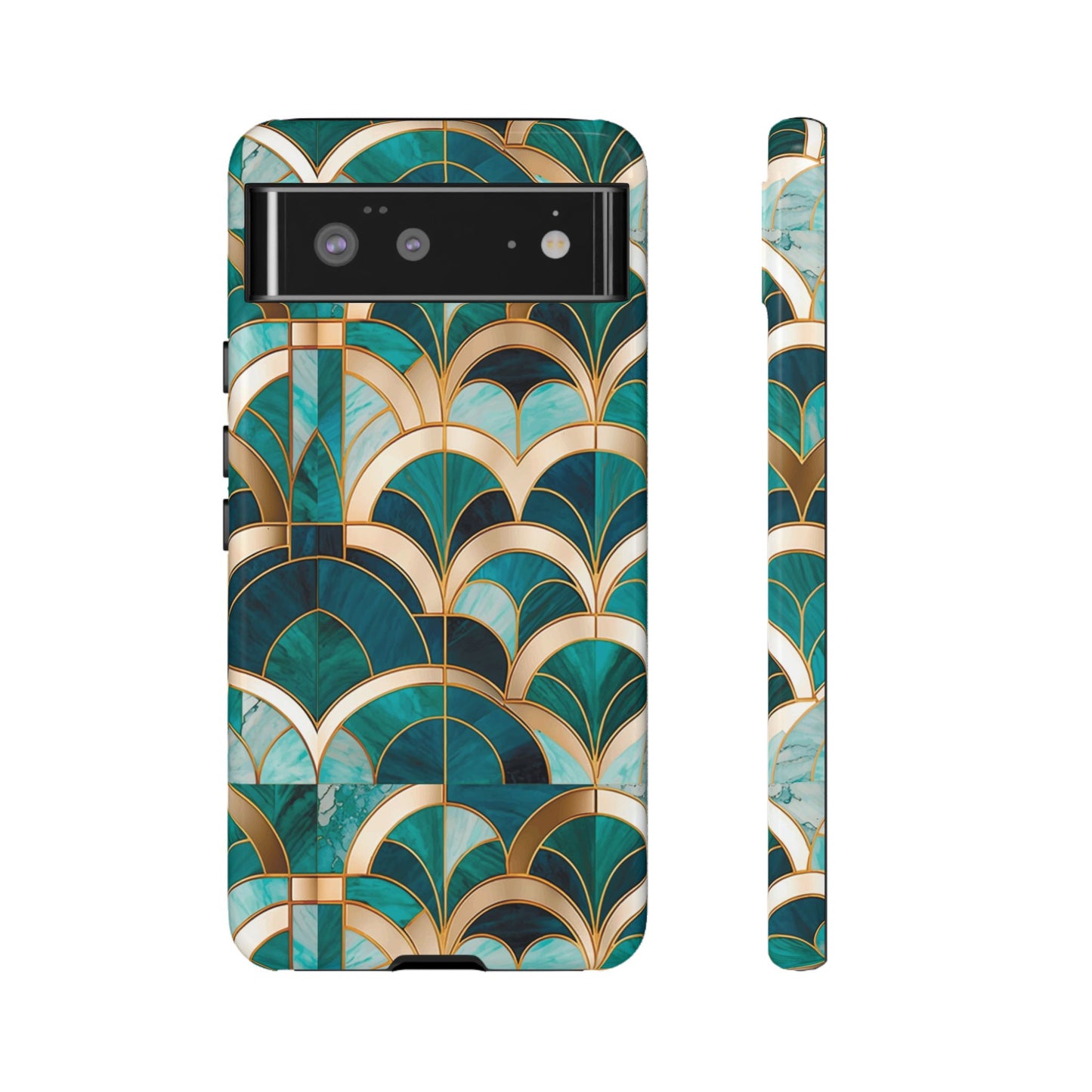 Elegant Green: Tough Case for Apple iPhone, Samsung Galaxy and Google Pixel