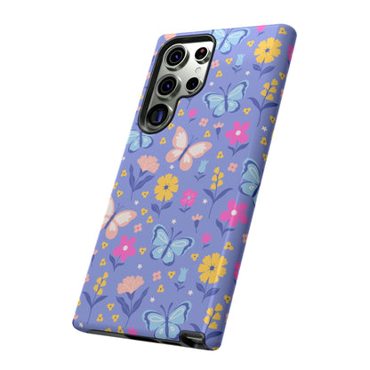 Lavender Butterflies: Tough Cases for iPhone, Samsung Galaxy and Google Pixel