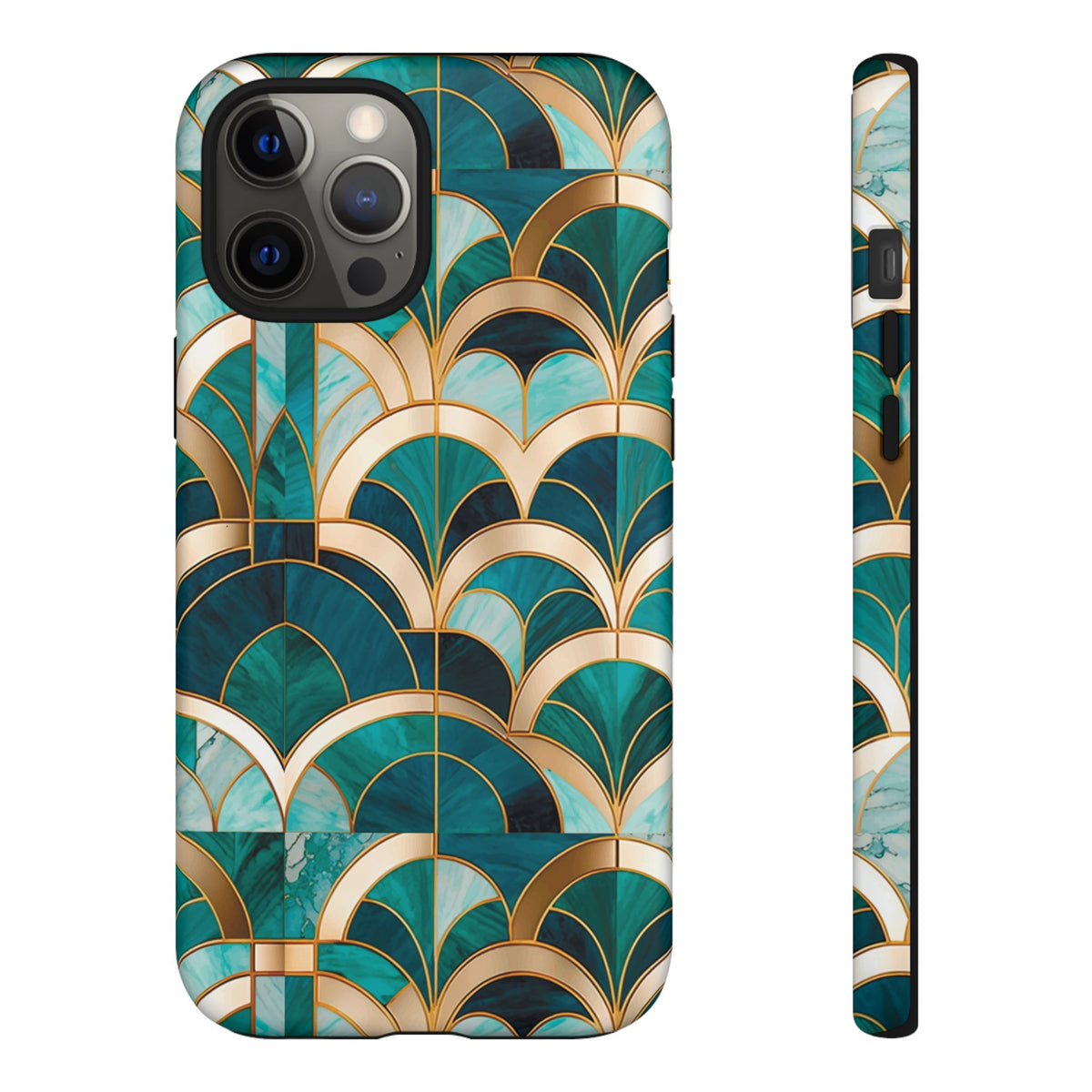 Emerald Deco: Vintage Plush Phone Case for iPhone, Samsung Galaxy and Google Pixel devices