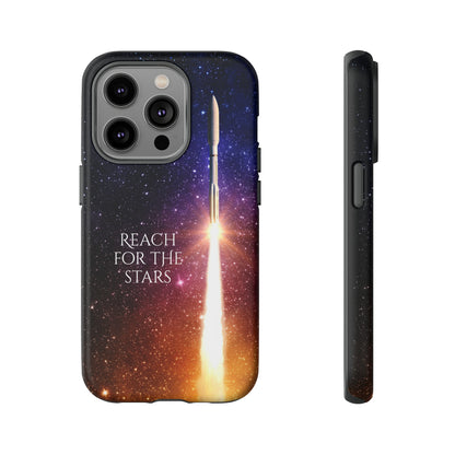 Reach for the stars: rocket illustrated phone case for iPhone, Samsung Galaxy and Pixel devices