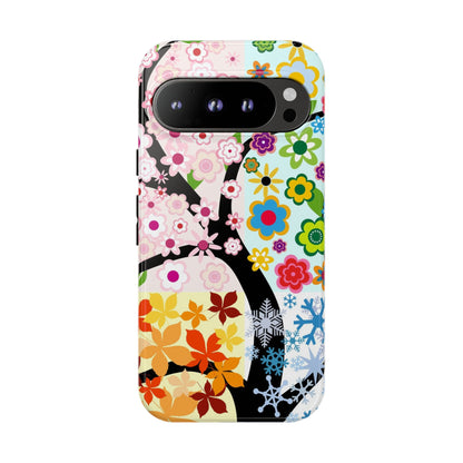 Four Seasons: Fall, Winter, Spring and Summer inspired phone case for iPhone, Samsung Galaxy and Google Pixel devices