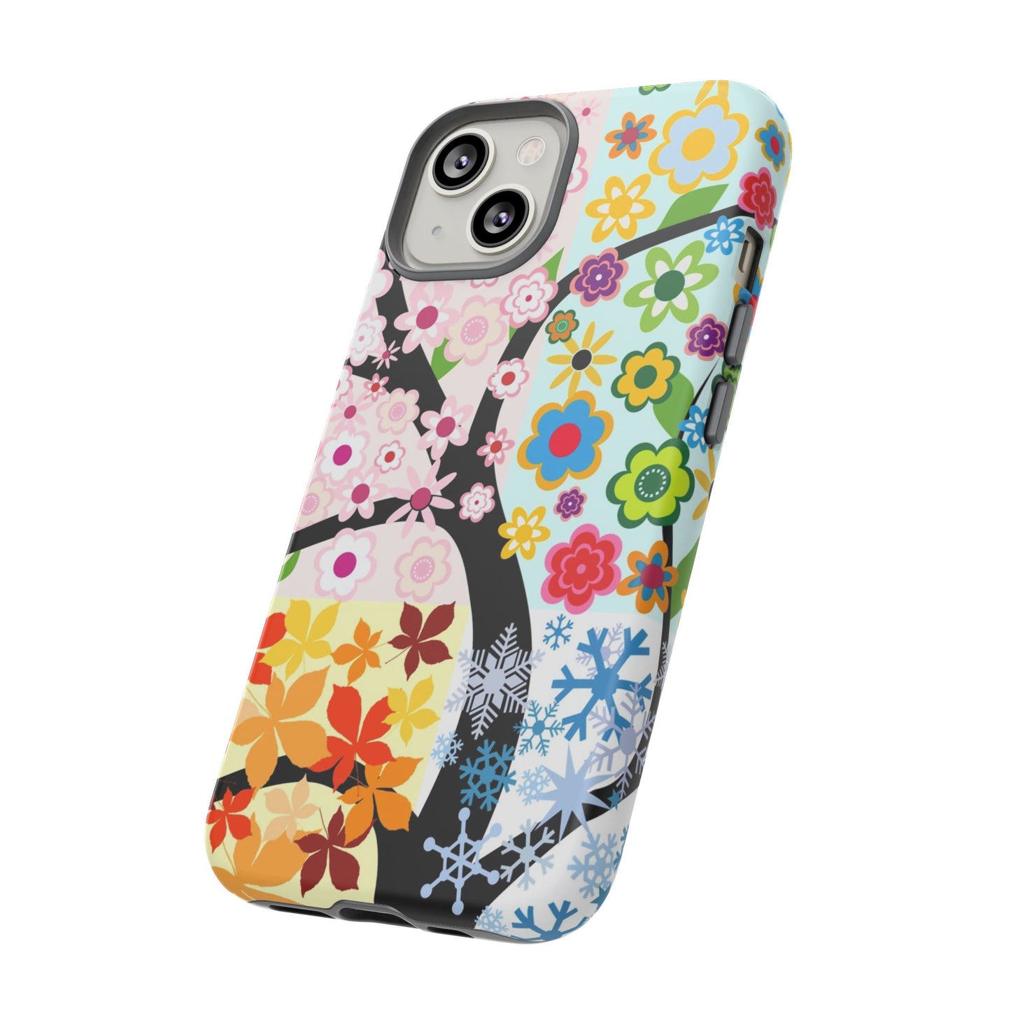 Four Seasons: Fall, Winter, Spring and Summer inspired phone case for iPhone, Samsung Galaxy and Google Pixel devices