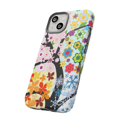 Four Seasons: Fall, Winter, Spring and Summer inspired phone case for iPhone, Samsung Galaxy and Google Pixel devices