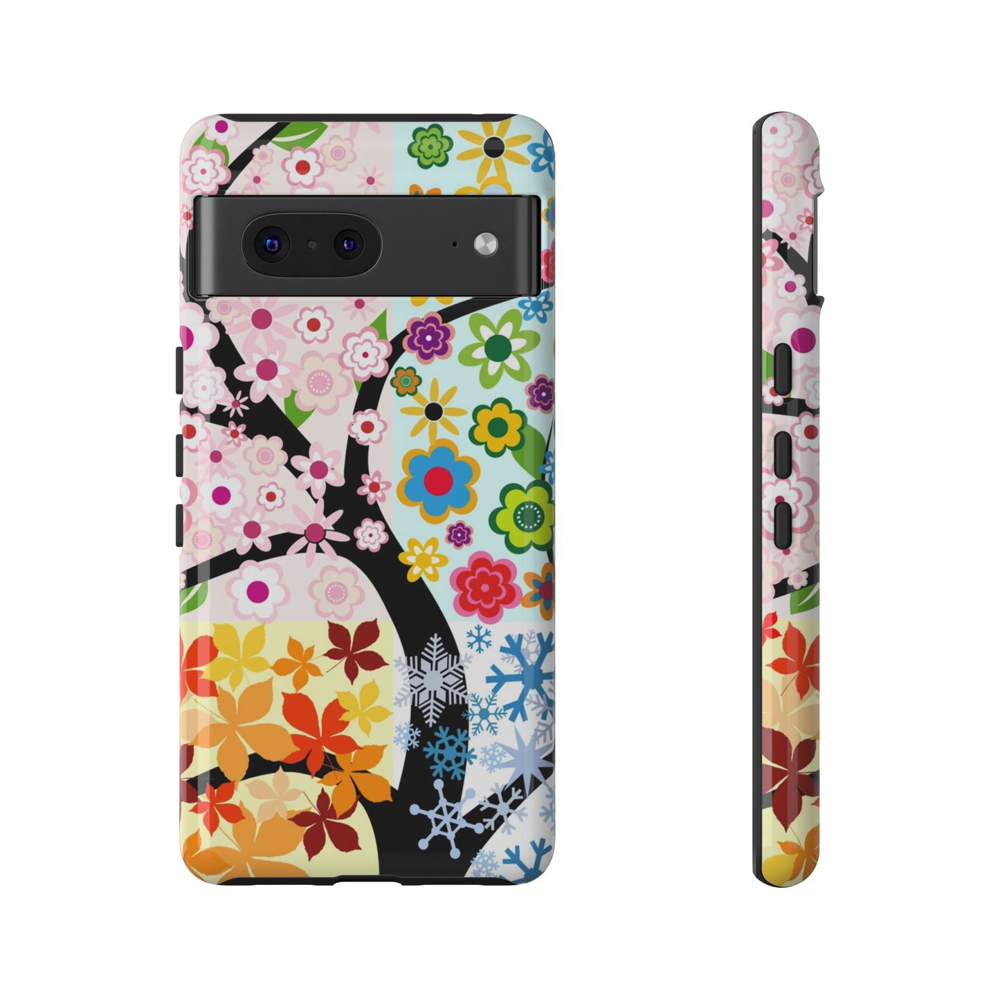 Four Seasons: Fall, Winter, Spring and Summer inspired phone case for iPhone, Samsung Galaxy and Google Pixel devices