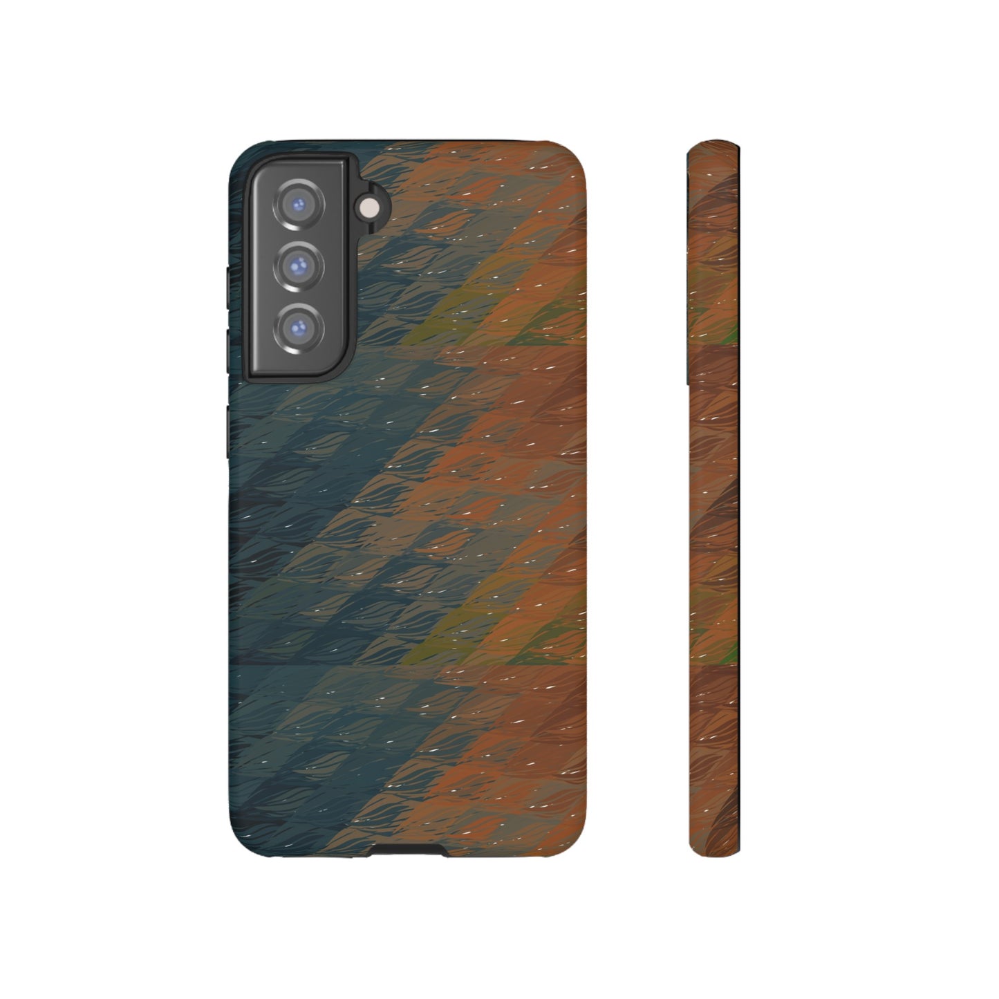 BRUE: Brown + Blue Geometric case for iPhone, Galaxy and Pixel