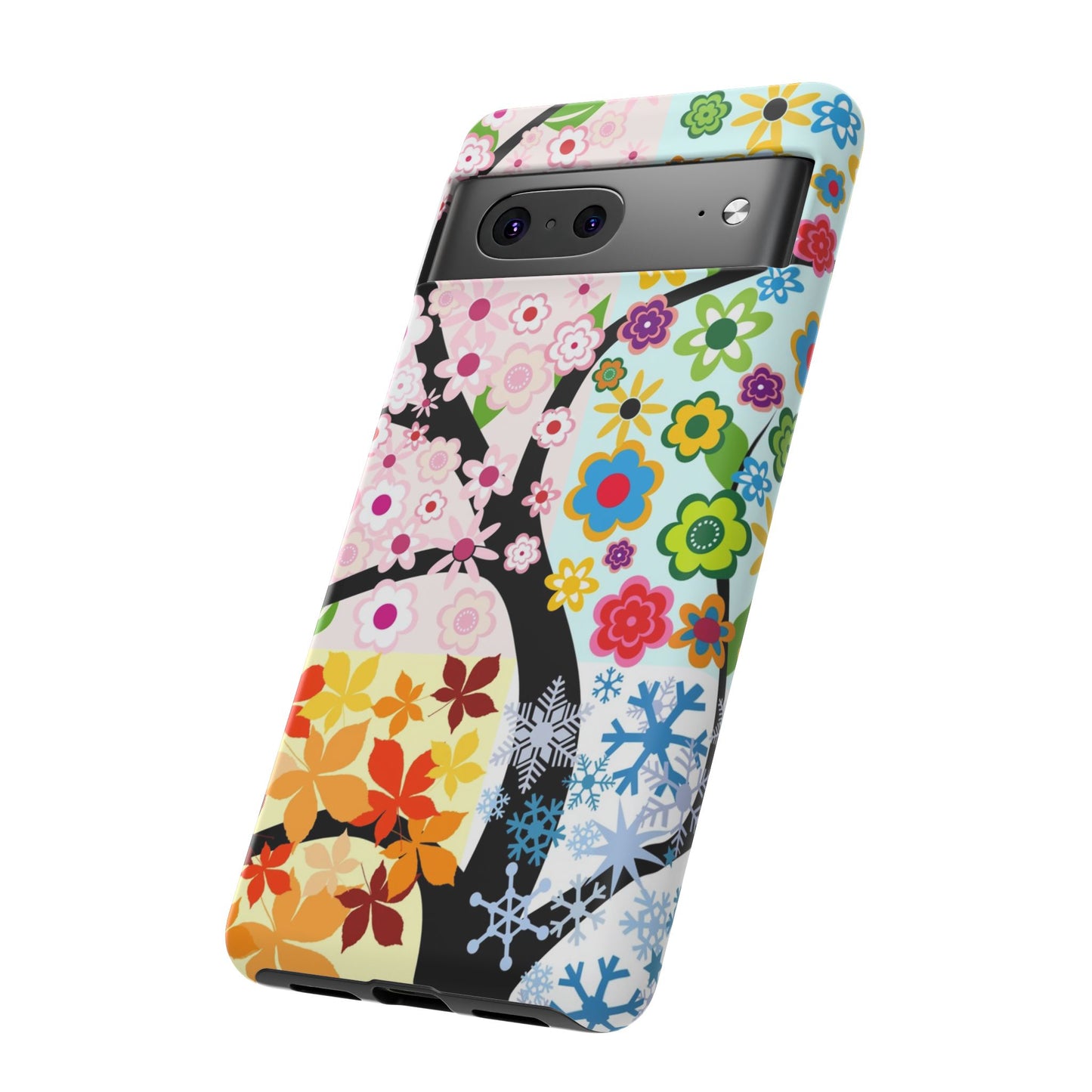 Four Seasons: Fall, Winter, Spring and Summer inspired phone case for iPhone, Samsung Galaxy and Google Pixel devices